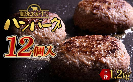 FKK19-997_ あか牛入りハンバーグ100g×12個 牛 ハンバーグ 牛肉 ビーフ 肉 食品