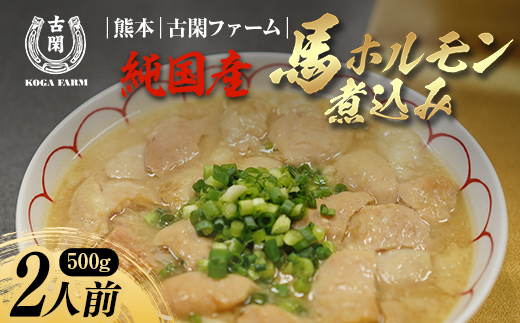 FK7-0221_純国産馬 馬ホルモン煮込み （味付き/2人前）肉 馬肉 ホルモン 熊本県 熊本 嘉島