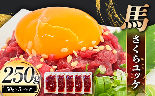 FK7-0237_馬さくら ユッケ 250g (50g×5) 馬肉 小分け 冷凍 九州 熊本県 熊本 嘉島