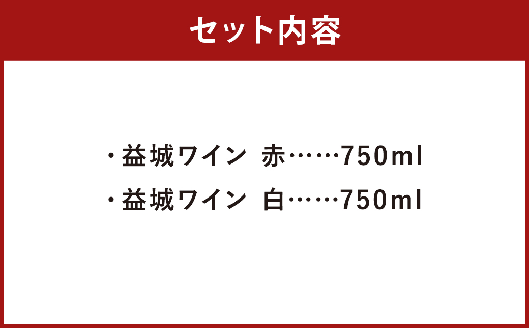 益城ワイン2本セット（赤1本・白1本）（750ml×2本）合計1,500ml