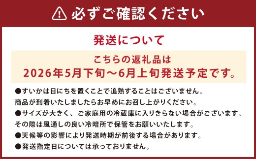 益城町産 スイカ 大玉 1玉（約7Kg以上）
