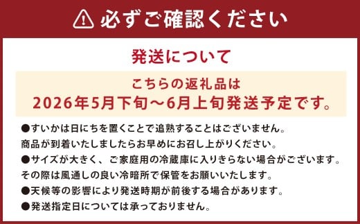 益城町産 スイカ 小玉 （ひとりじめ） 2玉（約5kg以上）