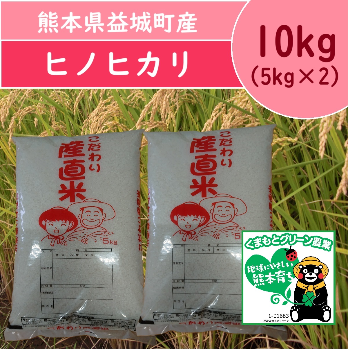 【令和7年産】 熊本県 益城町産 単一原料米 「ヒノヒカリ」 10kg（5kg×2袋） 【2026年9月下旬まで順次発送予定】