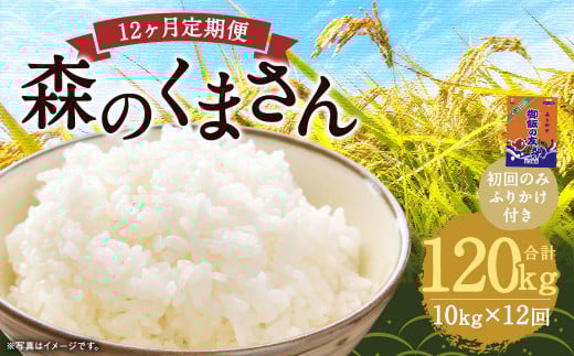 【12回定期便】森のくまさん 10kg (初回 ご飯の友 付き) 計120kg 熊本 米 ふりかけ 御飯の友【2025年10月上旬より1回目の発送予定】