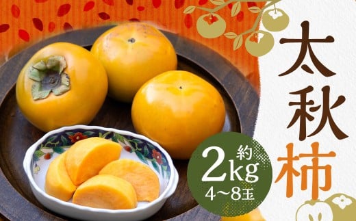 太秋柿 約2kg（4～8玉）柿 カキ 果物【2026年10月上旬～11月上旬発送予定】