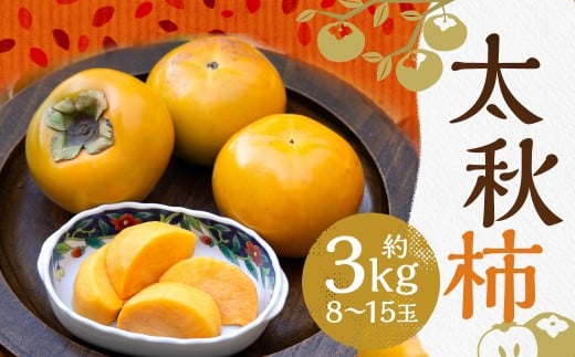 太秋柿 約3kg（8～15玉）柿 カキ 果物【2026年10月上旬～11月上旬発送予定】