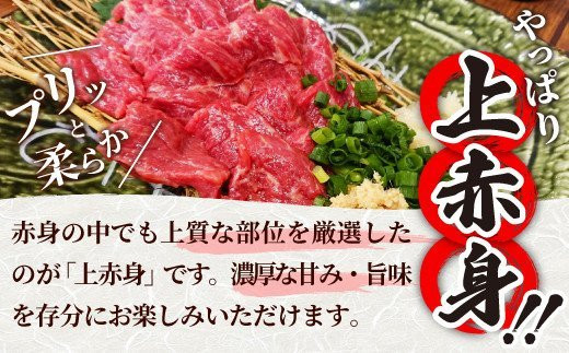 ★国産★上赤身馬刺し500g【熊本と畜】 - 肉 お肉 馬肉 馬刺し おかず おつまみ あっさり 赤身 冷凍 ブロック 醤油付き 国産 国内産 熊本県 甲佐町