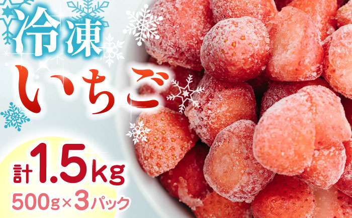 [数量限定] 冷凍 いちご 計1.5kg ( 500g × 3P ) 熊本県産 山都町産[なかはた農園]