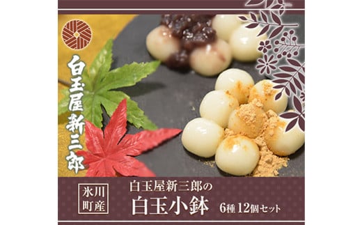 「白玉屋新三郎」の白玉小鉢6種 12個セット 《30日以内に出荷予定(土日祝除く)》 熊本県氷川町産---sh_fshinkobac_30d_r7_17500_12p---