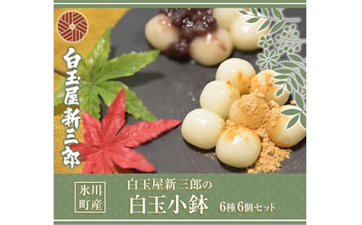 「白玉屋新三郎」の白玉小鉢6種6個セット 《30日以内に出荷予定(土日祝除く)》 熊本県氷川町産---sh_fshinkobachi_30d_r7_11500_6p---