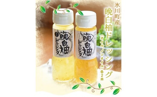 晩白柚ドレッシングセット オイル ノンオイル 各2本 熊本県氷川町産 道の駅竜北 《60日以内に出荷予定(土日祝除く)》---sh_michioil_60d_r7_12000_800ml---