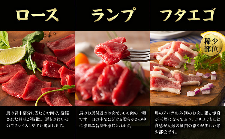 馬肉 フジチクオリジナル 希少部位 と 贅沢な ふじ馬刺し 厳選 セット 道の駅竜北《30日以内に出荷予定(土日祝除く)》 熊本県 氷川町 肉 馬肉 メン 大トロ 中トロ ヒレ シャトーブリアン ロース ランプ 上赤身 ふじ馬刺し セット 食べ比べ---sh_fyekfokb_r7_30d_133000_1160g---st-p