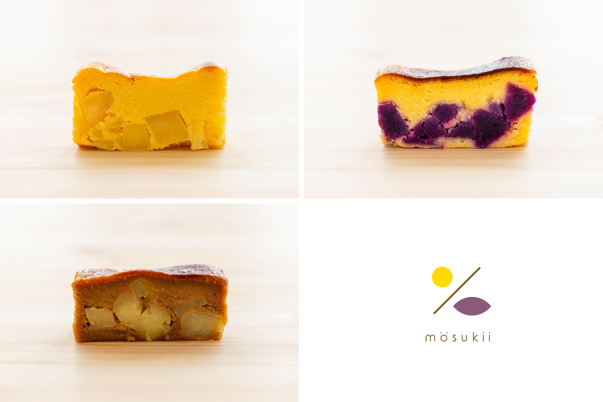B278-27 mosukii　さつまいもケーキ（食べ比べ３種類セット）1個