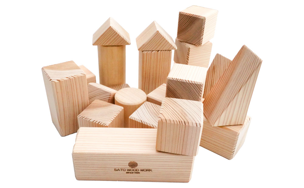 B251-25 芦北町産材オリジナル積み木