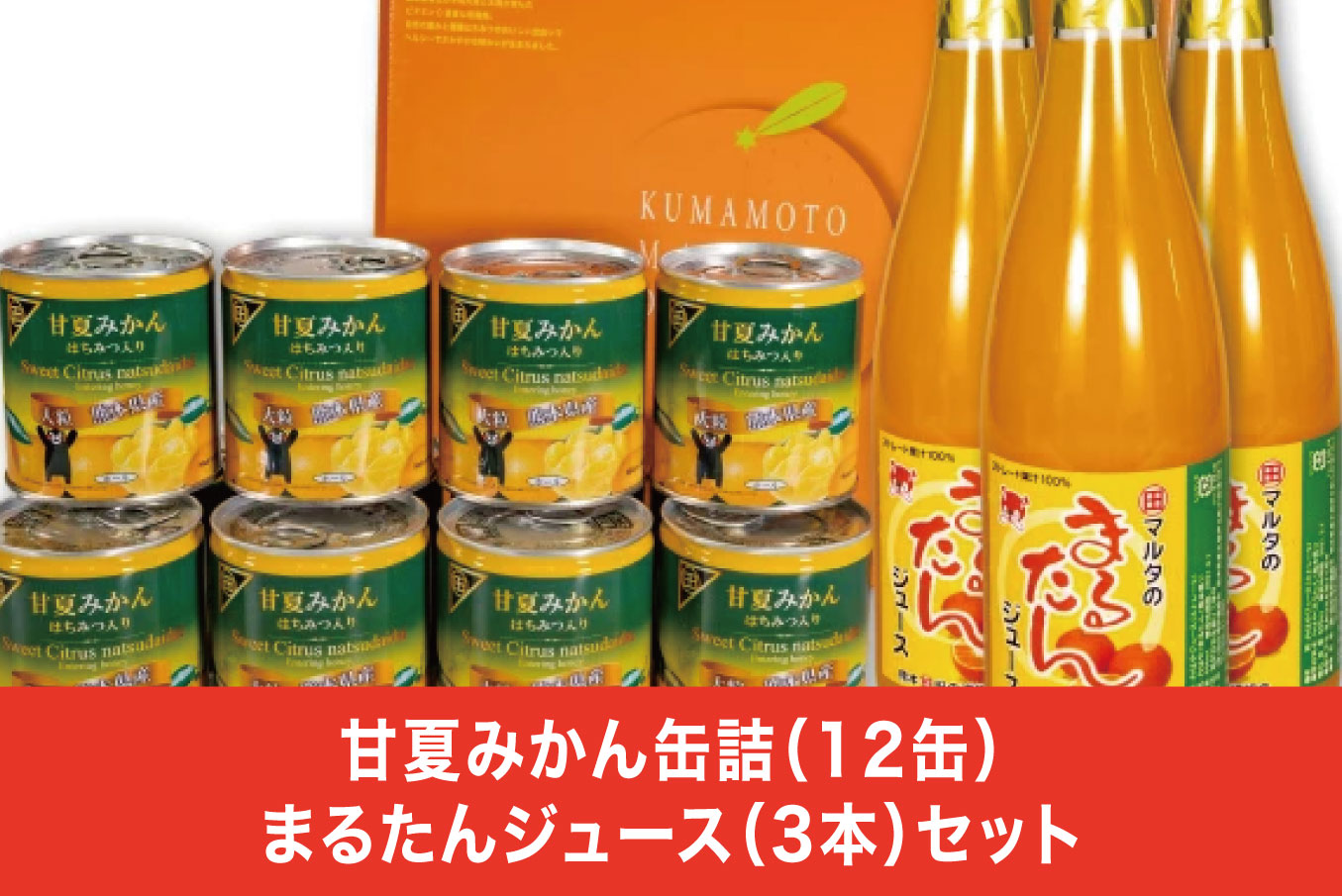 B82-23 甘夏みかん缶詰（12缶）まるたんジュース（3本）セット