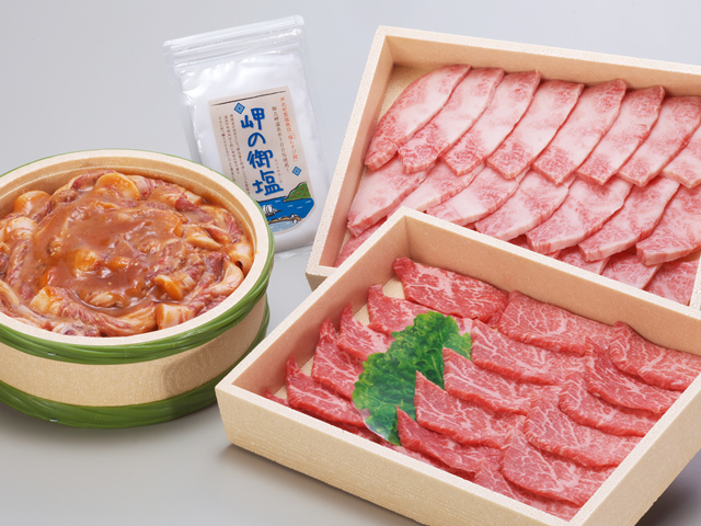 B32-34 あしきた牛焼肉、味噌豚セット