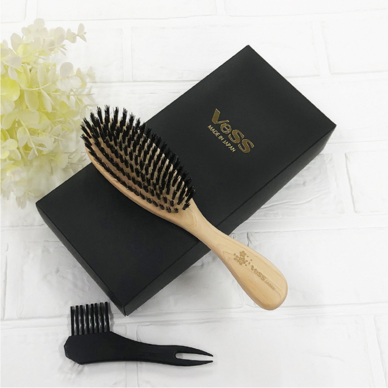 B125-22 熊本県芦北製 天然素材ヘアブラシ【国産ヒノキ使用】