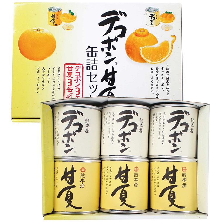 B184-09 デコポン・甘夏缶詰セット（6缶入）