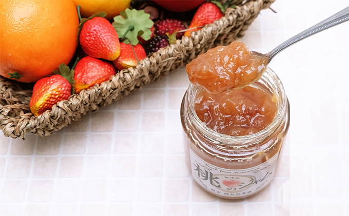 桃のジャム（2本）と苺のジャム（1本）のセット