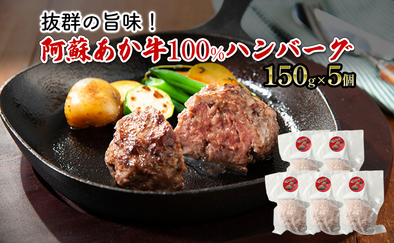 ハンバーグ 阿蘇 あか牛 100% 150g×5個 肉 牛肉 お肉 にく 配送不可：離島