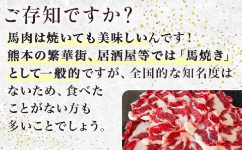 【数量限定】熊本県産 馬肉 サガリ(ヒモ肉) カルビ 焼肉用 300g 本場 ヘルシー 馬肉 赤身 030-0705