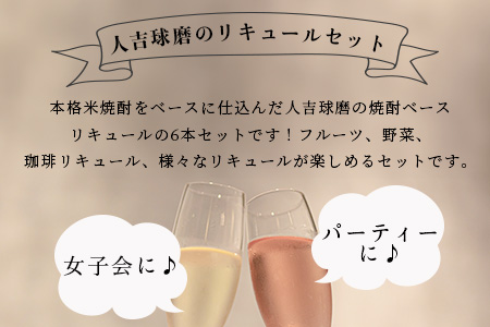 人吉球磨の リキュール 6本セット ≪ デコポン 晩白柚 珈琲 ブルーベリー 紫蘇 トマト ≫ フルーツ リキュール コーヒー 人吉 球磨 米 焼酎 贈り物 ギフト 熊本県 多良木町 015-0690