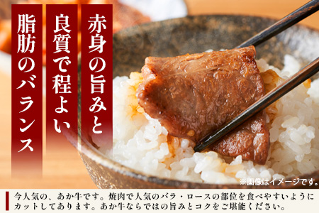 熊本あか牛 焼肉用カット ( バラ ・ ロース ) 500g  041-0146