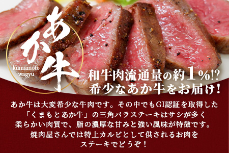 【GI認証】くまもとあか牛 三角バラ ステーキ 120g×4枚【合計 480g】熊本県産 ブランド くまもと あか牛 希少 牛肉 ステーキ 特上 カルビ 熊本 ヘルシー 肉 熊本産 国産牛 和牛 国産 熊本 牛肉 クリスマス
