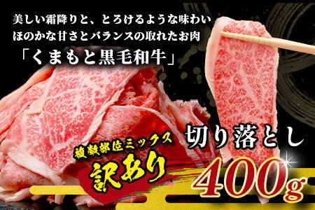 【年内お届け】【訳あり】くまもと黒毛和牛 切り落とし 400g 本場 熊本県 黒毛 和牛 ブランド 牛 肉 上質 くまもと 訳アリ  年内発送 年内配送 年末年始