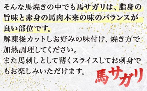 【数量限定】熊本県産 馬肉 サガリ(ヒモ肉) カルビ 焼肉用 300g 本場 ヘルシー 馬肉 赤身 030-0705