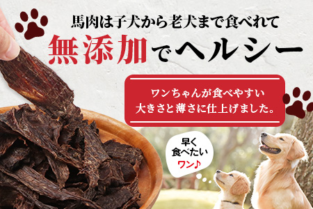 【定期便6回】ペット用 手作り 馬肉 ジャーキー 熊本加工 【100g×6回】 ドッグ フード ペット おやつ 食事 無添加 無香料 ヘルシー 高栄養 馬肉 ペット お肉専門店 熊本県 馬肉 国内加工 041-0511 定期便6回