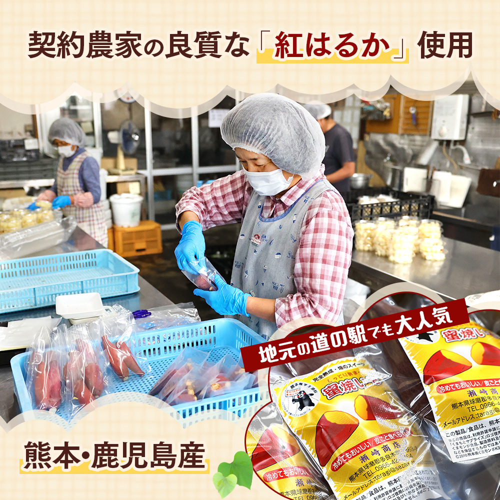 【11月～順次発送】 紅はるか 蜜 焼きいも 合計1.2kg (120g入り×10) 焼き芋  042-0581お芋