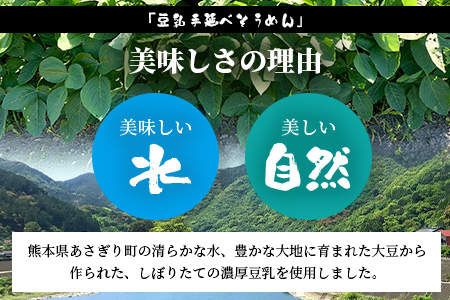 熊本県産 濃厚豆乳を使った 「 豆乳手延べ そうめん 」 180g×4袋（8人前） 素麺 ソーメン モチモチ 豆乳 濃厚 大豆 栄養 美容 115-0506