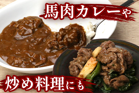 熊本県 馬肉 小間スライス 1㎏（500g×2）  041-0148