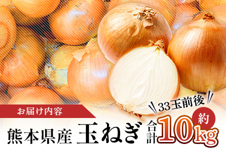 【先行予約】熊本県産 玉ねぎ 10kg (33玉前後) ≪2026年4月下旬から順次発送≫ 玉葱 野菜 数量限定 JAS たまねぎ オニオン 甘い ハンバーグ 肉じゃが 065-0637