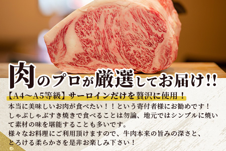 ★厳選部位【A4～ A5等級】くまもと黒毛和牛サーロイン ≪ しゃぶしゃぶ すき焼き用 300ｇ≫