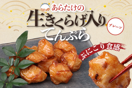 熊本グッドプロダクト賞 ! 生きくらげ入り てんぷら～焦がしニンニク入＆プレーン 4パック セット(各2P) 真空パック  さつまあげ さつま揚げ つけあげ きくらげ キクラゲ 木耳 魚介 熊本県 多良木町 あらたけ蒲鉾店 102-0502 焦がしにんにく・プレーンセット