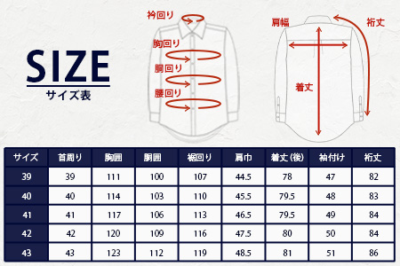 HITOYOSHI シャツ ツイル 2枚 セット 【サイズ：39-82】 日本製 ホワイト ブルー ドレスシャツ HITOYOSHI サイズ 選べる 紳士用 39-82