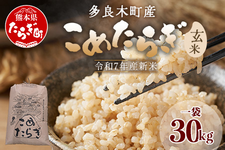 【 令和7年産 玄米 】受賞米 こめたらぎ にこまる 玄米 30kg グランプリ受賞 米 お米 農家 自然 豊か 熊本県 米どころ 多良木町 044-0509-a