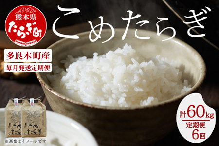 【R6年 新米 定期便全6回】毎月配送 多良木町産 受賞 米 こめたらぎ にこまる 10kg × 6ヶ月 合計60kg 白米 精米 熊本県 多良木町 自然 豊か グランプリ お米 米 農家 多良木のびる 044-0584-a