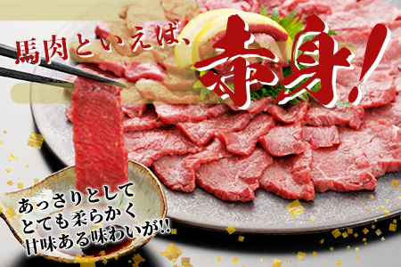 熊本県 赤身 馬刺し 約500g【専用醤油付き 150ml×1本】 熊本県 多良木町 ふるさと納税 馬肉 馬さし 肉 ヘルシー 赤身 本場  050-0361