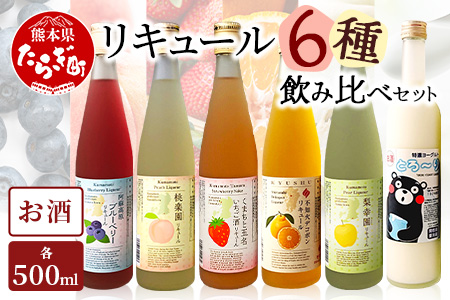 常楽酒造 リキュール 6種 飲み比べ セット ≪ ブルーベリー いちご 桃 デコポン 梨 ヨーグルト ≫ フルーツ リキュール お酒 スイート 女性 人気 ギフト 贈り物 プレゼント