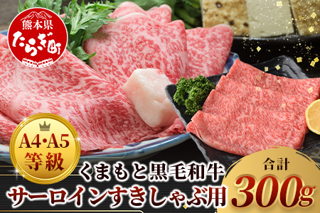 ★厳選部位【A4～ A5等級】くまもと黒毛和牛サーロイン ≪ しゃぶしゃぶ すき焼き用 300ｇ≫