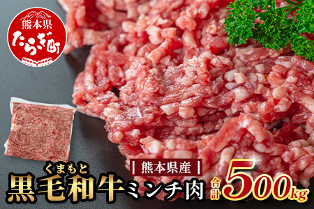 熊本県産 黒毛和牛 ミンチ 500g 本場 熊本県 黒毛 和牛 ブランド 牛 肉 上質 くまもと 113-0544 500g