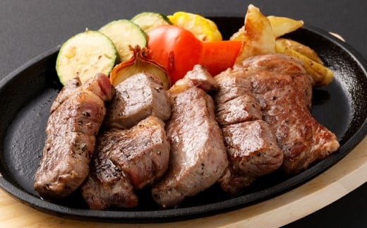 【訳あり】 厚切り 牛ザブトン （肩ロース） ステーキ 500g×1パック 計：500g ／ 牛肉 お肉 肉 霜降り 特製塩ダレ 熊本県 水上村 冷凍