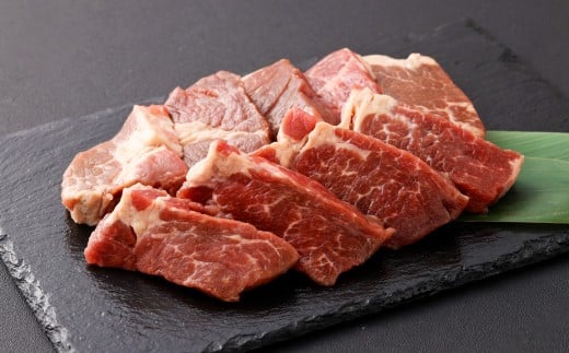 【訳あり】 厚切り 牛ザブトン （肩ロース） ステーキ 500g×1パック 計：500g ／ 牛肉 お肉 肉 霜降り 特製塩ダレ 熊本県 水上村 冷凍