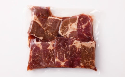 【訳あり】 厚切り 牛ザブトン （肩ロース） ステーキ 500g×1パック 計：500g ／ 牛肉 お肉 肉 霜降り 特製塩ダレ 熊本県 水上村 冷凍