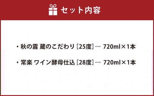 本格 米焼酎 芳醇 2種 セット 各720ml×2本 計1.44L 飲み比べ