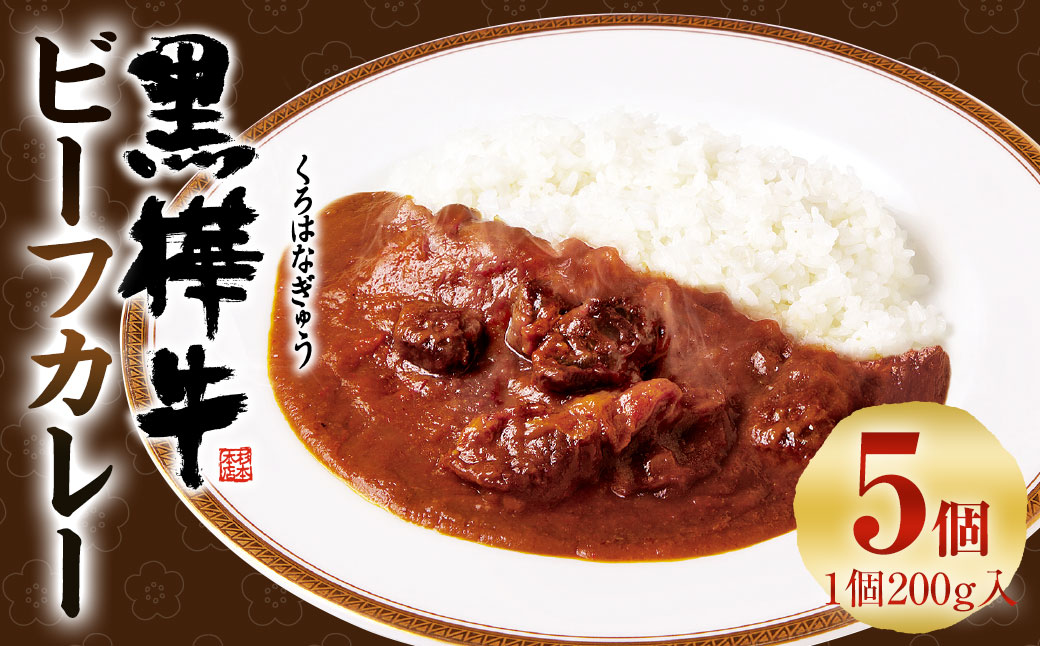 黒樺牛 ビーフカレー 200g×5パック 黒毛和牛 ブランド牛 カレー レトルト食品 保存食 備蓄 防災