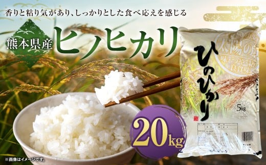 ヒノヒカリ20kg （5kg×4袋） 【令和7年産】 【2026年9月下旬迄発送予定】 お米 白米 ご飯 ごはん ヒノヒカリ セット 熊本県 水上村